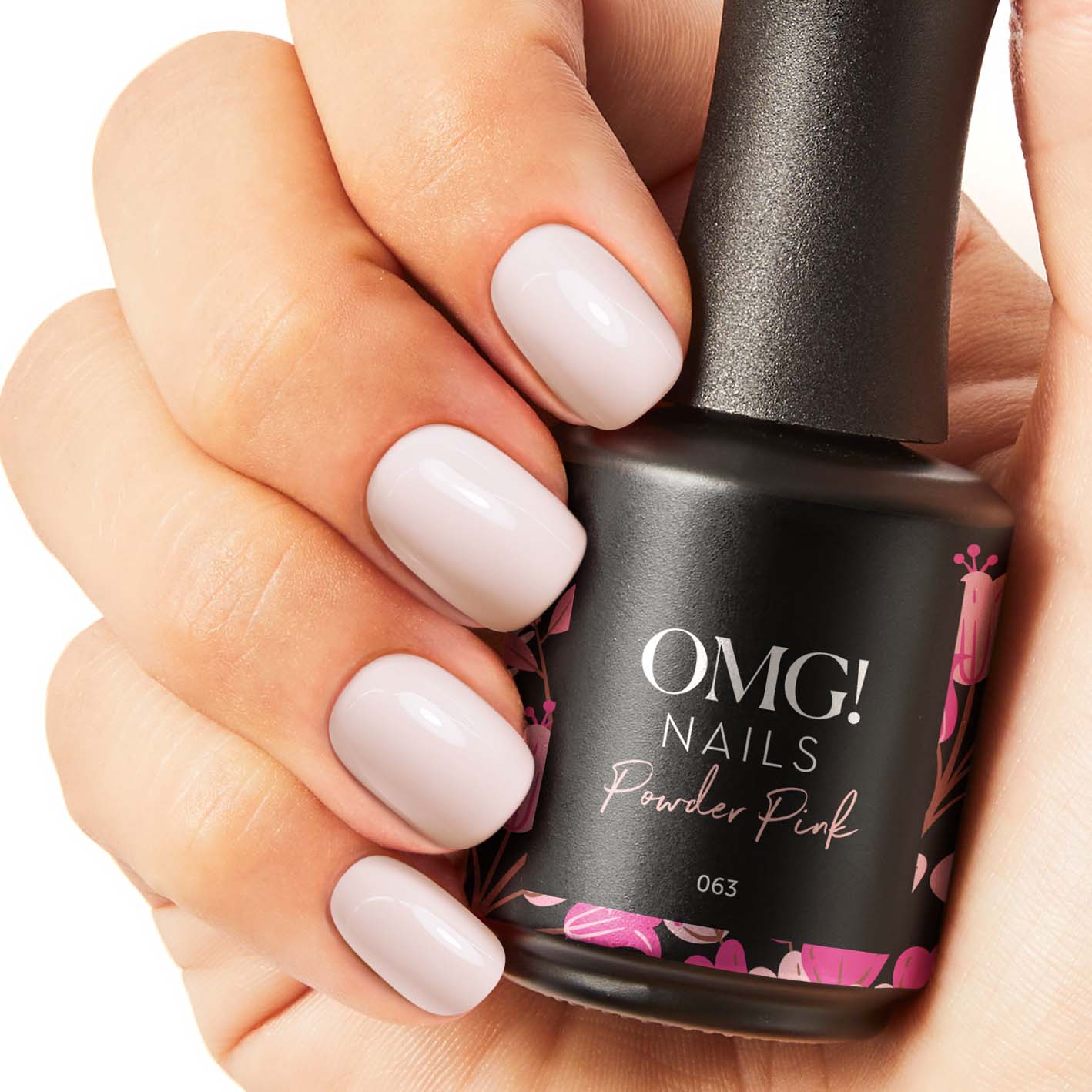 Puderrosa Gel-Nagellack